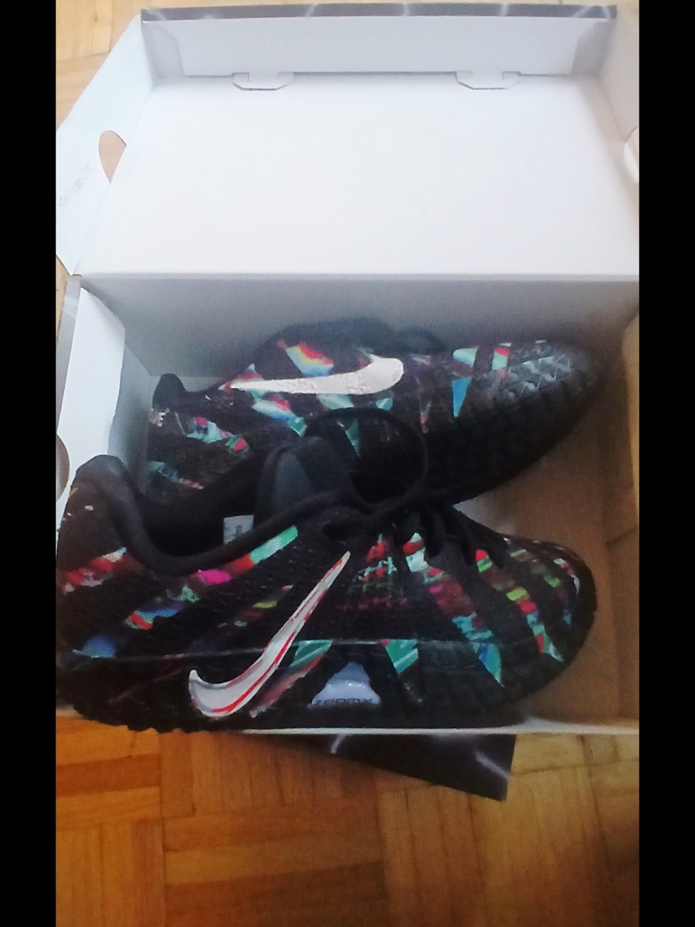 JA 3 KC Nike Kids Black Sneakers with Multicolor Accent Pattern